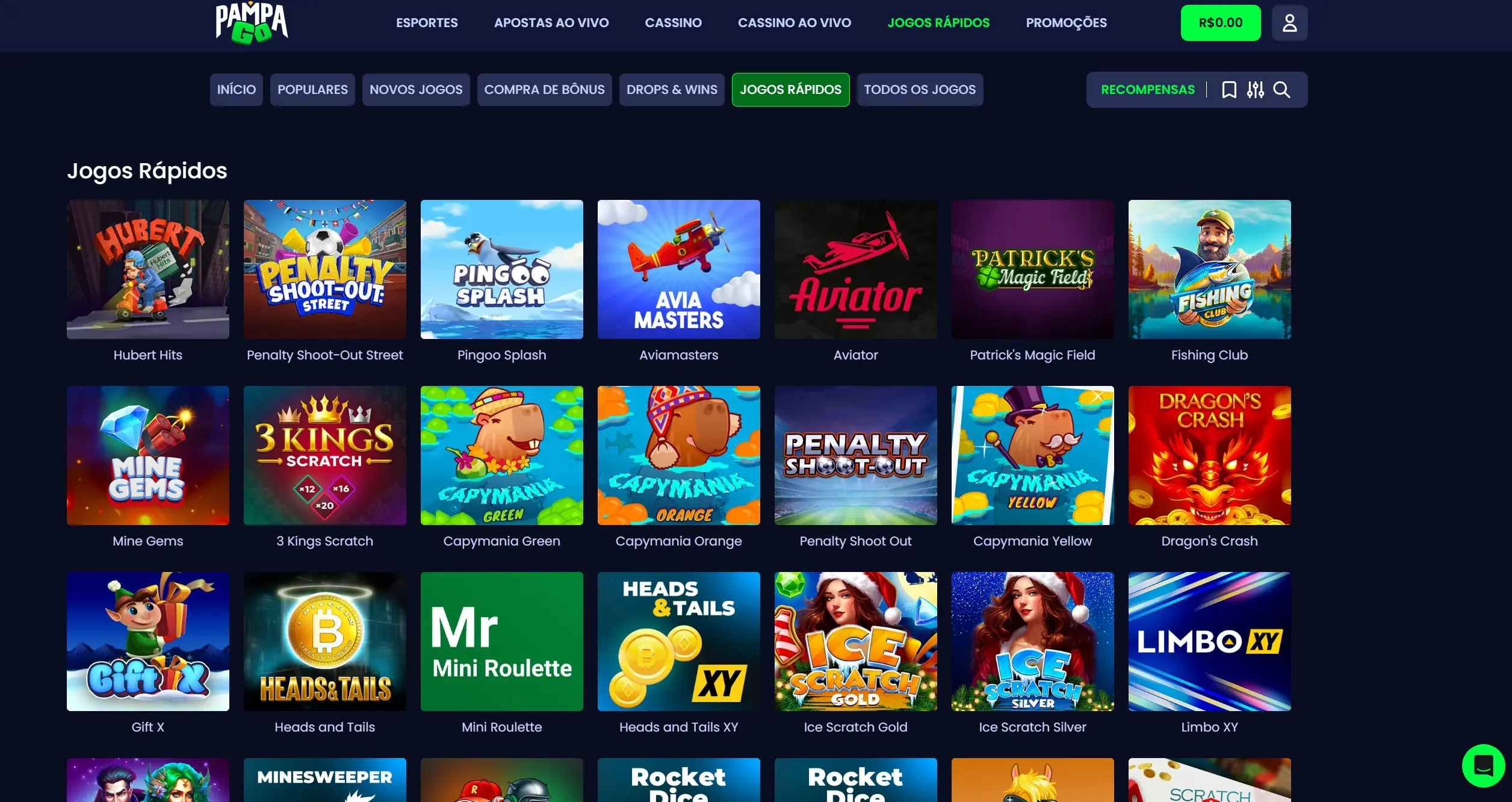 Tela de um crash game popular no PampaGo Cassino com multiplicador subindo.